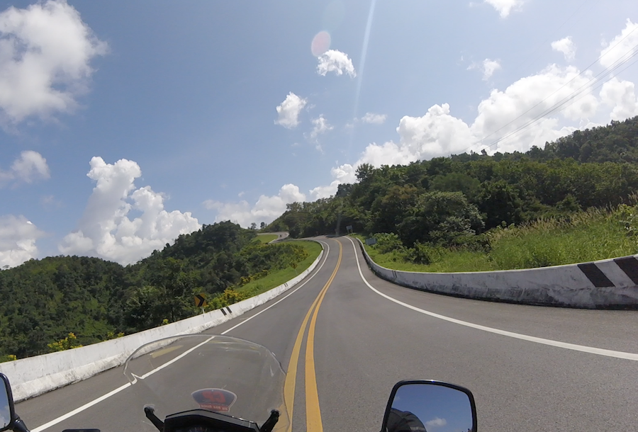 Curvy road in Nan Thailand