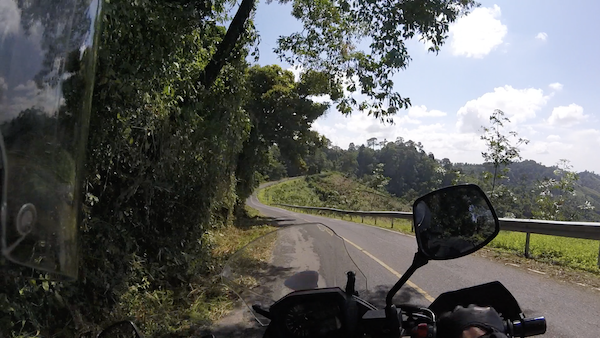 Curvy road scenery