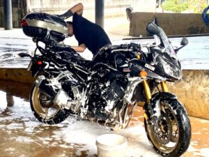 Motorbike wash in Thailand