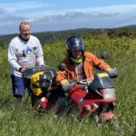 Biker stuck in the field